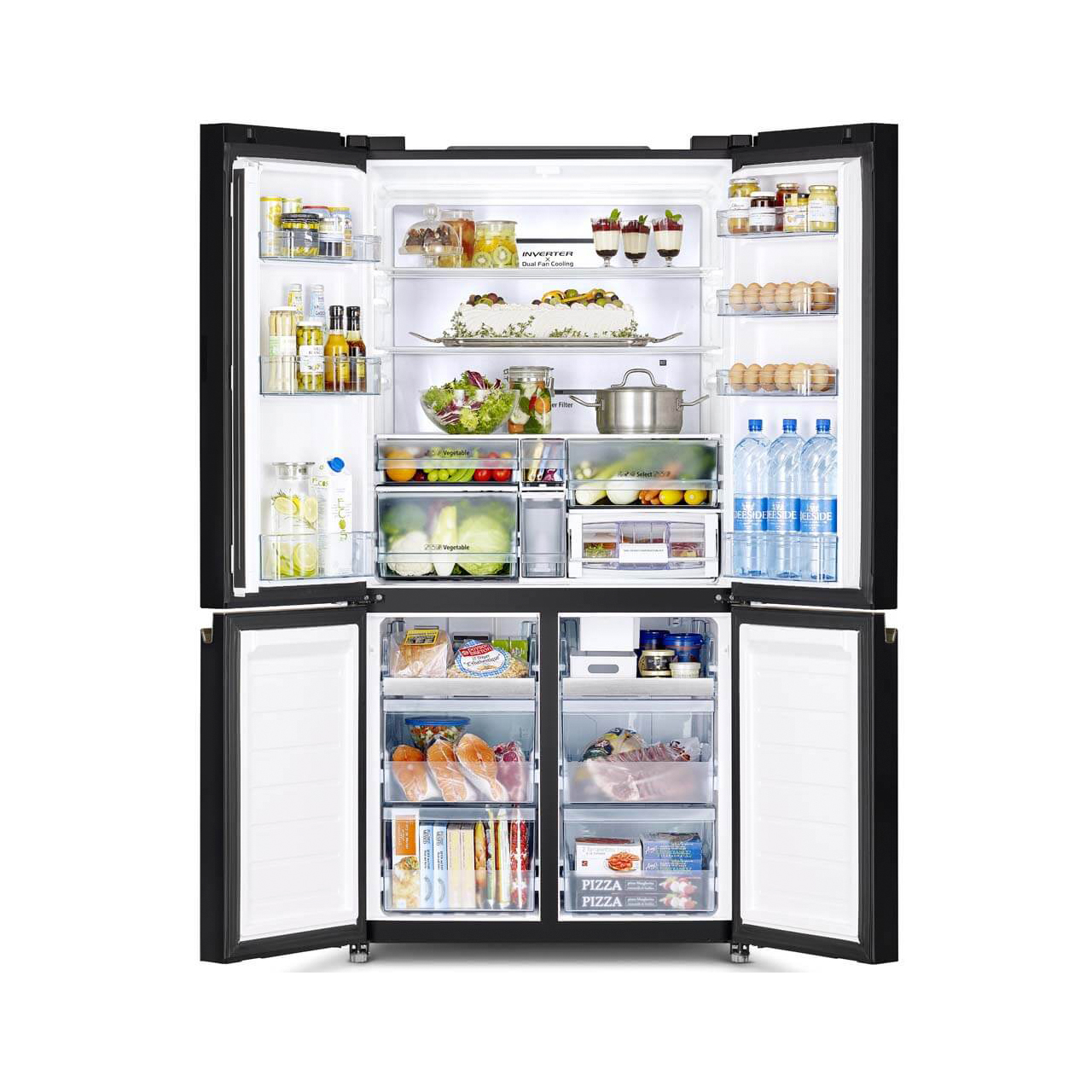 Hitachi French Bottom Freezer 4 Door Refrigerator - 720L